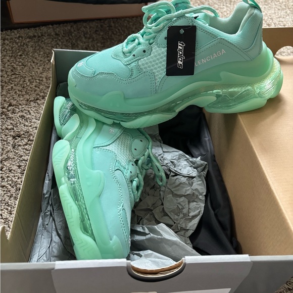 Balenciaga Shoes - Balenciaga Mint Green Sneakers